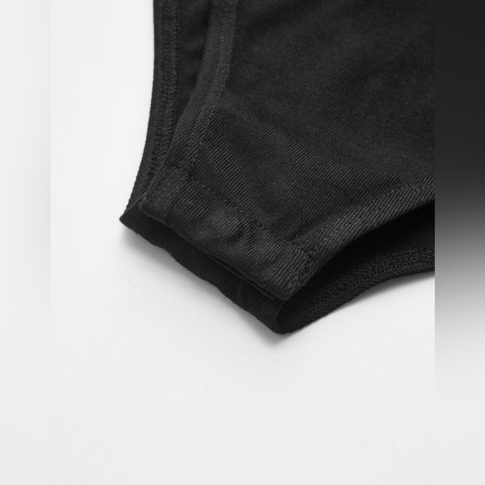 Commense Black Faux leather corset Bodysuit~ - Picture 3 of 4